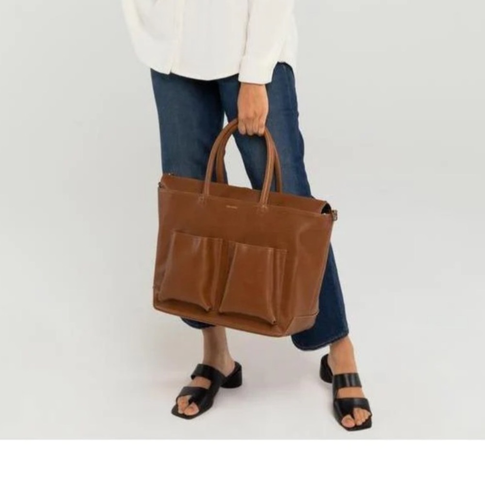 Matt & Nat Dark Brown diaper Bag with change pad